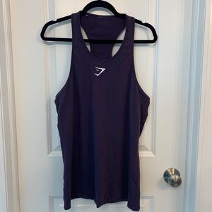Gym shark, men’s stringer tank top, large, purple